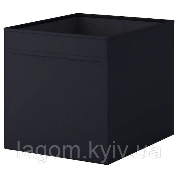 Коробка для зберігання речей IKEA DRÖNA 33x38x33 см ящик органайзер чорний ІКЕА ДРЕНА