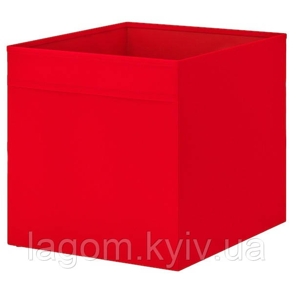 Коробка для зберігання речей IKEA DRÖNA 33x38x33 см ящик органайзер червоний ІКЕА ДРЕНА