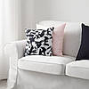 Подушка декоративна чорно-біла 40x40 см IKEA ТУРІЛЛЬ ІКЕА, фото 3