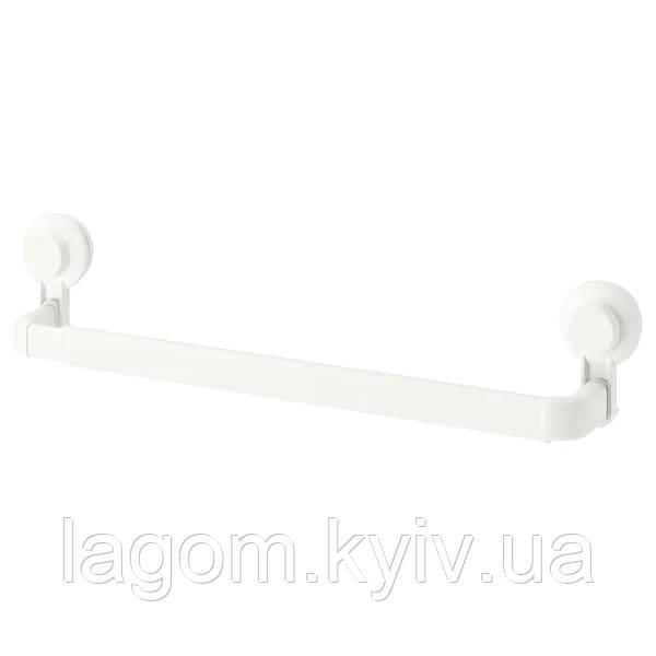 Вішалка розсувна для рушників з вакуумною присоском біла IKEA TISKEN ТІСКЕН ІКЕА