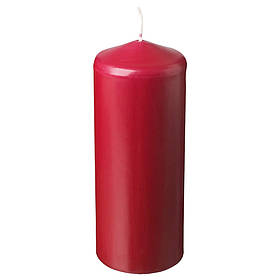 Свічка формовий воскова червона 20 см х 70 годин горіння IKEA FENOMEN декоративна свічка стовпчик ІКЕА ФЕНОМЕН