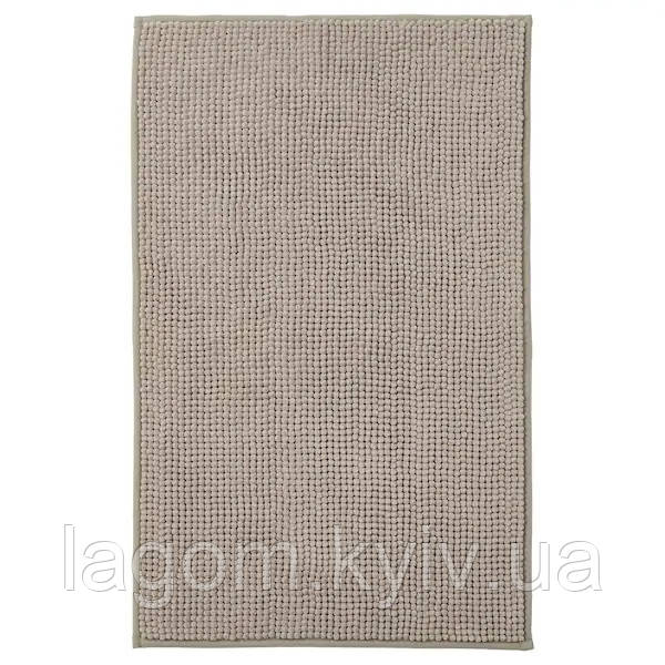 Килимок для ванної кімнати 50x80 см IKEA TOFTBO темно-бежевий однотонний ІКЕА ТОФТБО