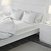 Простирадло на гумці двоспальне 100% бавовна біла IKEA FÄRGMÅRA 160x200 см ІКЕА ФЕРГМОРА, фото 5