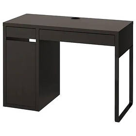 Письмовий стіл чорно-коричневий IKEA MICKE 105x50 см комп'ютерний столик, стіл для ноутбука ІКЕА МІККЕ