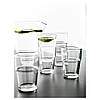 Набор прозрачных стеклянных стаканов IKEA REKO ИКЕА 6 шт 9 см РЕКО, фото 3