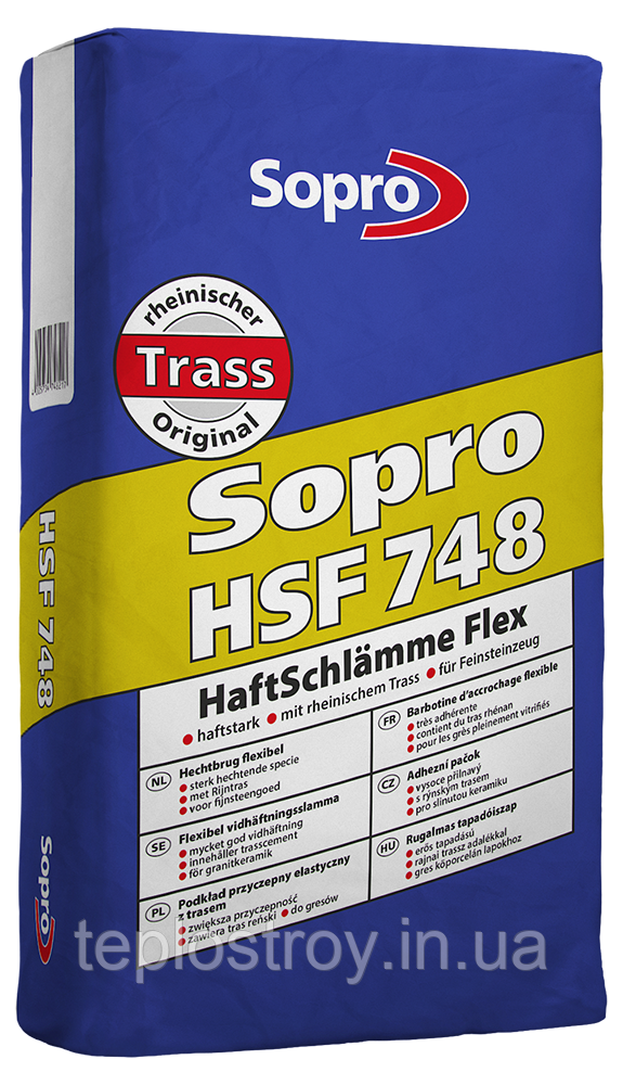 Sopro HSF 748 - Еластичний контактний адгезійний розчин. Мішок 25кг