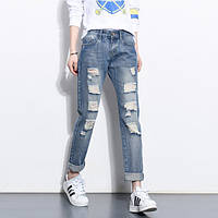 Модные женские джинсы бойфренды "Cristal"