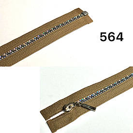 Блискавка тракторна Табак з голограмою №3 пластикова довжина 60см роз'ємна