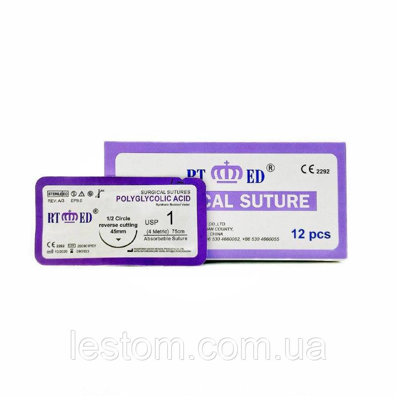 ПГА RT-med USP 1 (EP 4) з кол. голкою 45мм 1/2 кола