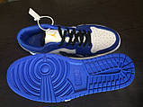 Чоловічі кросівки Air Jordan 1 Low Blue/White, фото 3