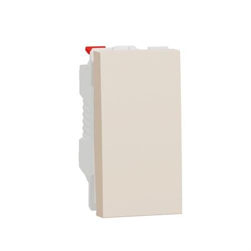 Вимикач 1 клавішний кнопковий 1 модуль бежевий Unica New NU310644