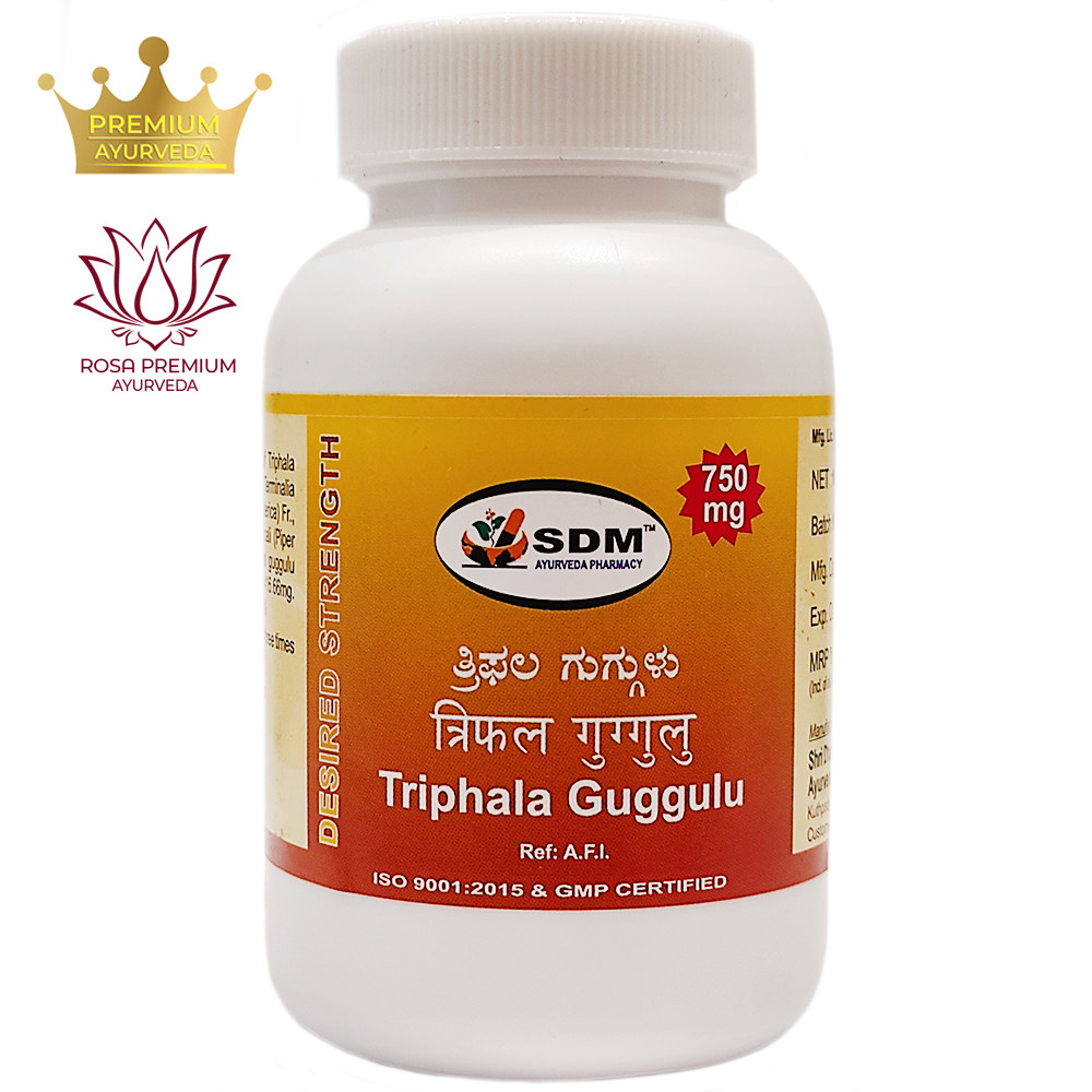 Трифала Гуггул (Triphala Gugulu, SDM), 100 таблеток — Аюрведа премумкласу