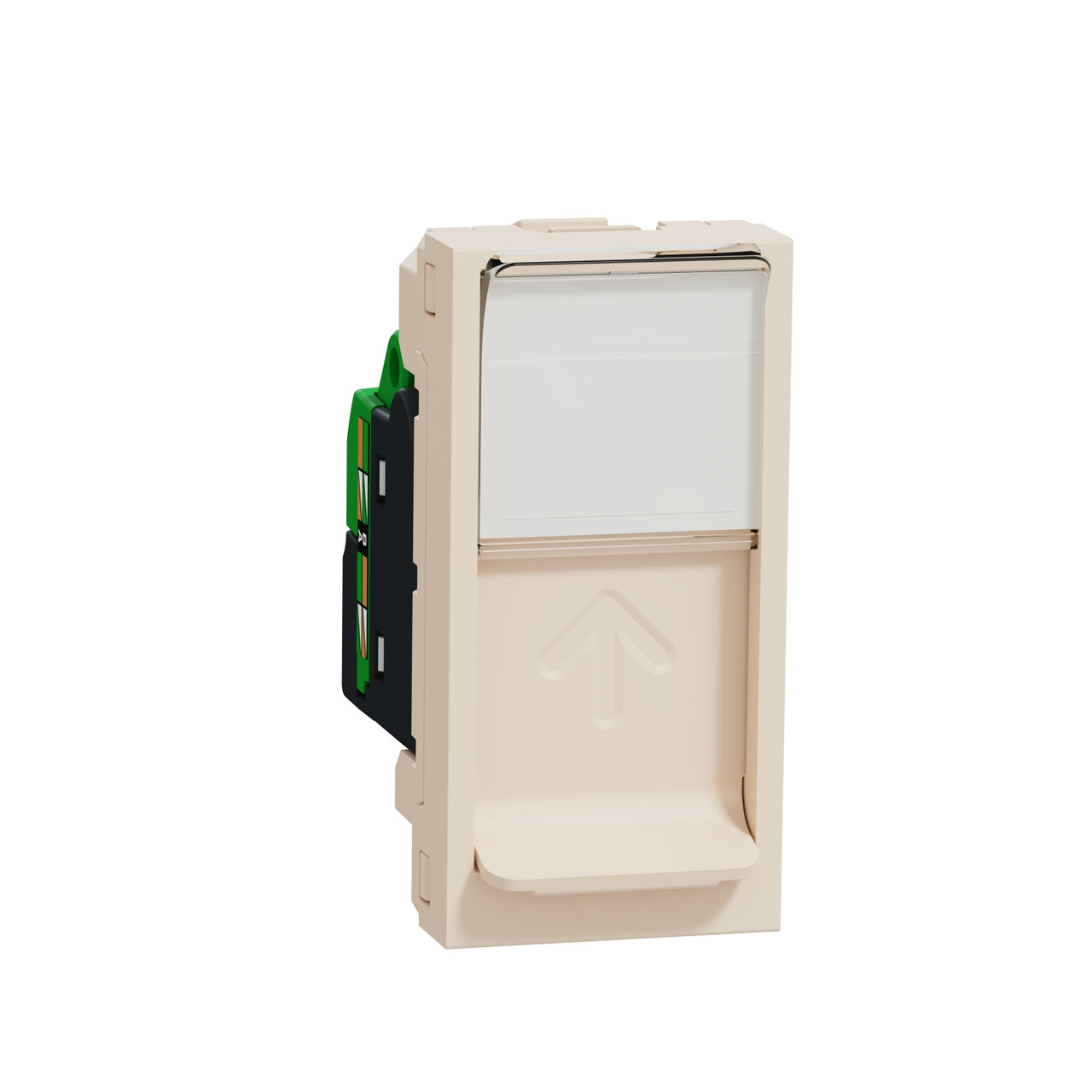 Розетка комп'ютерна RJ45 кат.5 UTP 1 модуль бежевий Unica New NU341044