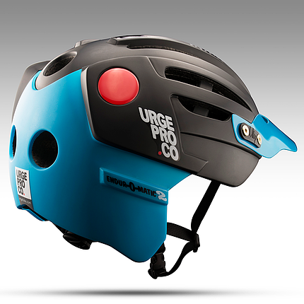 Велошолом шолом для велосипеда Urge Endur-O-Matic 2 чорно-блакитний S/M, 54-57 см, фото 3