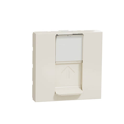 Розетка комп'ютерна RJ45 кат.5 UTP 2 модуля бежевий Unica New NU341144, фото 1