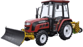 Трактор колісний FOTON FT454 з навісним обладнанням (відвал + щітка), фото 2