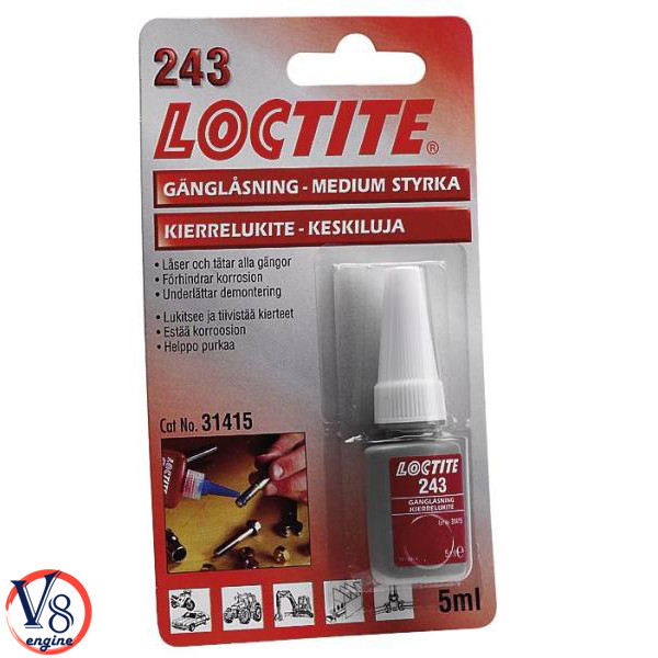 Фиксатор Резьбовых Соединений Средней Прочности Loctite 243 5мл ...