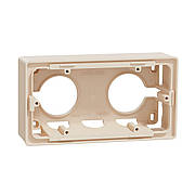 Коробка для відкритого встановлення 2-постова бежевий Unica New NU800444