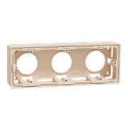 Коробка для відкритого встановлення 3-постова бежевий Unica New NU800644