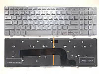 Клавиатура для ноутбука Dell Inspiron 15-7000, 7537, P36F series, rus, silver, подсветка