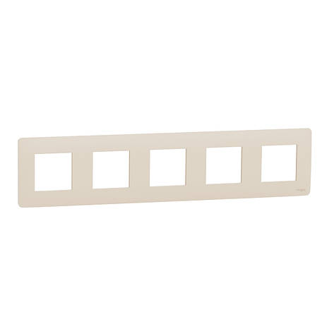 Рамка 5-постова бежева Unica New NU201044, фото 1