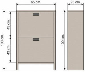 Шафа для сортування сміття Mobil Plastic 100/4-GR, фото 3