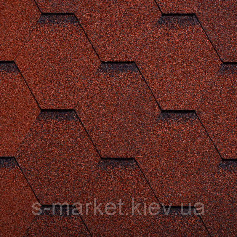 Бітумова черепиця RUFLEX Sota Червоний крижовик, 3 м2
