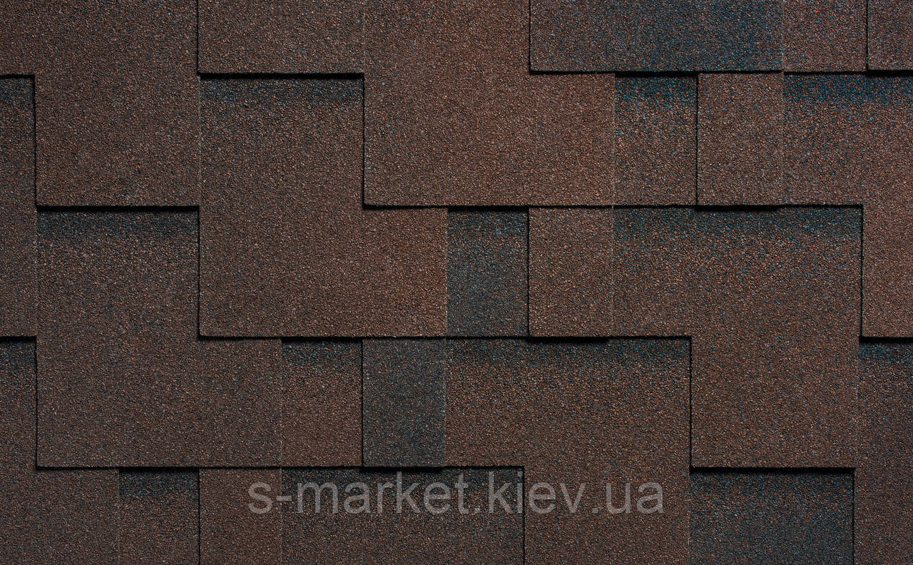 Бітумова черепиця RUFLEX Runa Темний шоколад, 3 м2