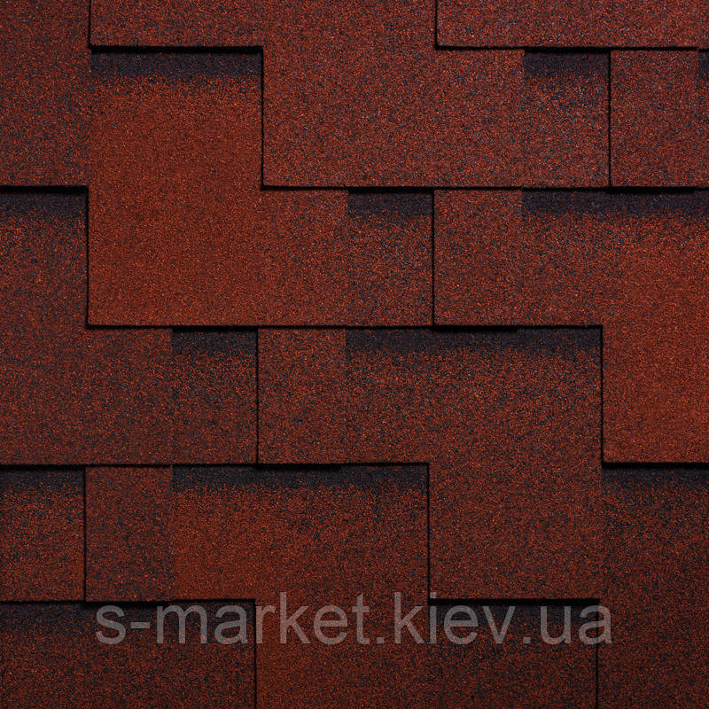 Бітумова черепиця RUFLEX Runa Червоний Щипник, 3 м2
