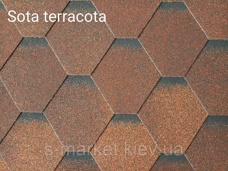 Бітумова черепиця RUFLEX Sota Теракота