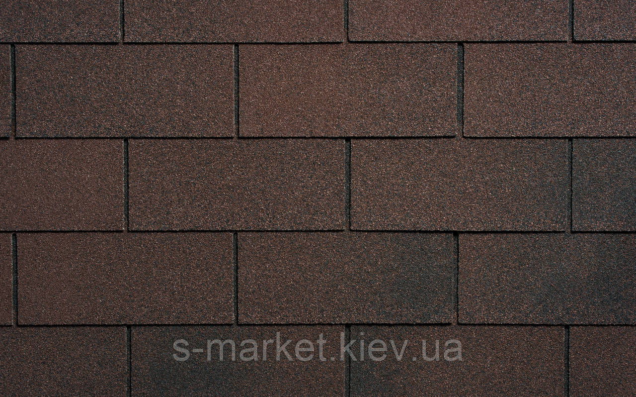 Бітумова черепиця RUFLEX Tab Темний шоколад, 3 м2