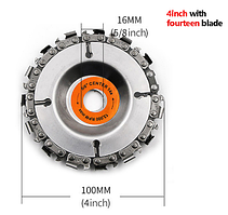 Пильный диск для болгарки 100Х16мм 14 зубів з зубчастим ланцюгом