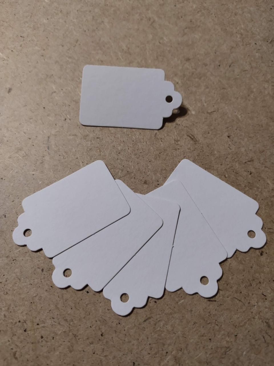 Бірка для подарунків біла (0016), фото 1