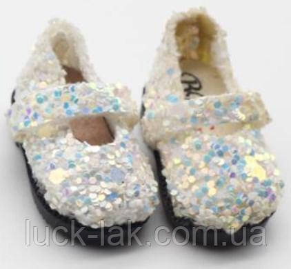 Туфлі в паетках для Блайз Blythe, шарнірної ляльки 1/6 Білий, фото 1