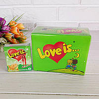 Подарочный набор для влюбленных Love is.. Жевательные резинки со вкусом дыни + Презервативы