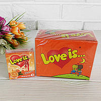 Подарочный набор для влюбленных Love is.. Жевательные резинки со вкусом апельсина + Презервативы