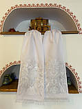 Вишитий весільний рушник весільний "біла гладь дерево", фото 2
