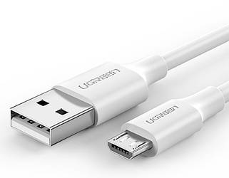 Кабель зарядный Ugreen Micro USB 2.0 5V2.4A 1M White (US289)