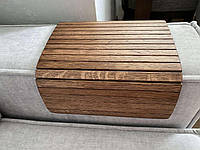 Деревянная накладка, столик, коврик на подлокотник дивана. Деревянный коврик на столик. Цвет "Росси"