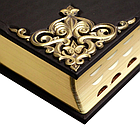 Книга шкіряна Біблія велика з литтям (22*30*6) церковно-слов'янською мовою, фото 2