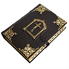 Книга шкіряна Біблія велика з литтям (22*30*6) церковно-слов'янською мовою, фото 4