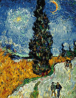 Картина за номерами 40х50 см Brushme Дорога з кипарисом і зіркою. Ван Гог (GX 7927)