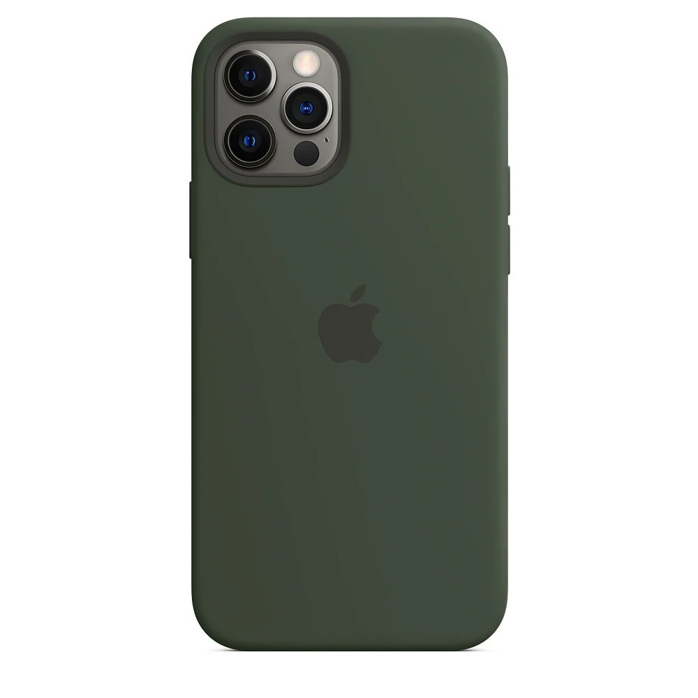 Чохол Silicone case для IPhone 12 Pro Forest green темно-зелений