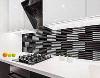 Панели на кухонный фартук ПЭТ текстура с 3д эффектом, на двухстороннем скотче 68 х 305 см, 2 мм
