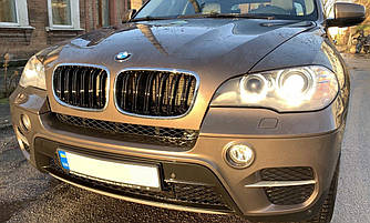 Решітка радіатора BMW X5 E70 тюнінг ніздрі стиль X5M (хром рамка)