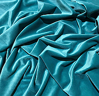 Ткань для шторы Королевский велюр Royal v11221. Турецкий велюр для штор цвет морской волны.