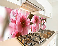 Панель на кухонный фартук под стекло сакура ветка, с двухсторонним скотчем 62 х 205 см, 1,2 мм