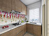 Кухонна плитка на кухонний фартух 3д квіти, з двостороннім скотчем 62 х 205 см, 1,2 мм, фото 5