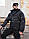 Куртка зимова Хантер Софтшелл фліс чорна, фото 5