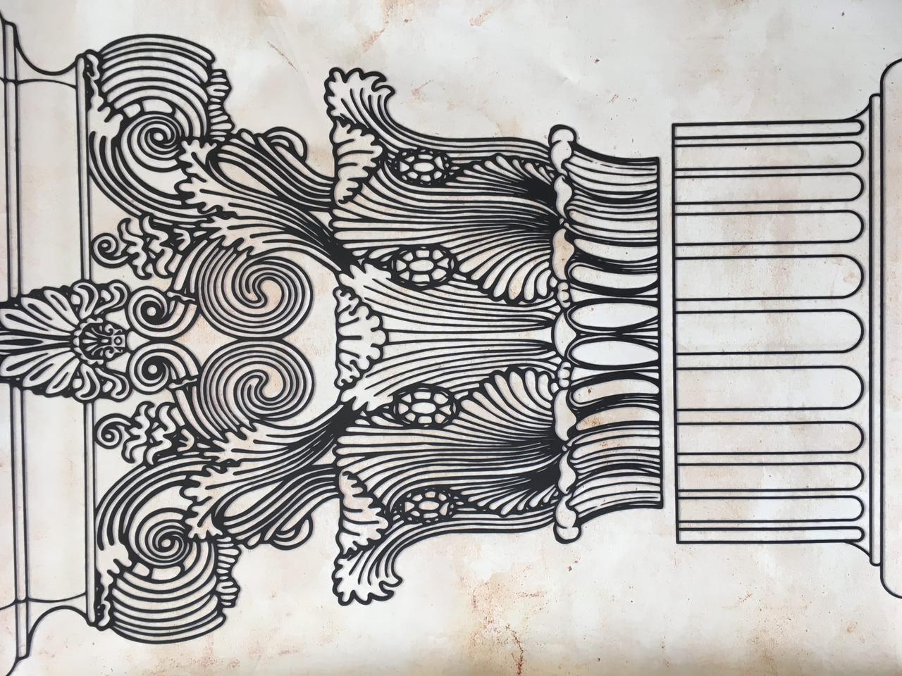 Постер капитель колонны Коринфского ордера дизайнерский рельефный 70 см х 90 см - фото 9 - id-p1291945827